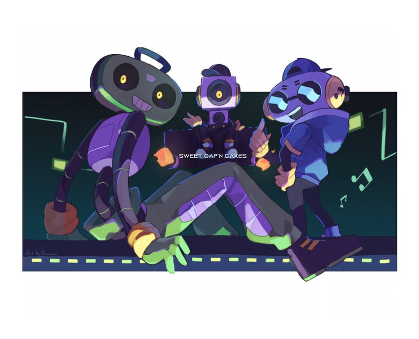 k k, sweet, and cap'n (deltarune) drawn by ruannu