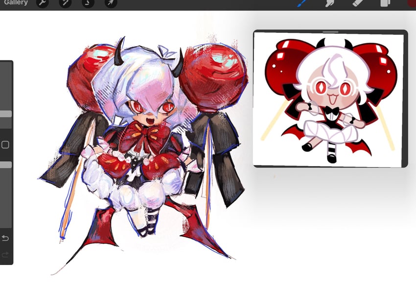 candy apple cookie (cookie run and 1 more) drawn by ghstflowerz