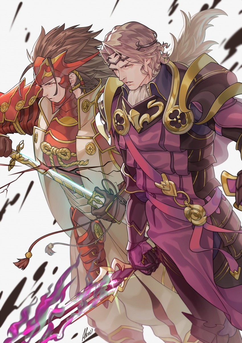 xander and ryoma (fire emblem and 1 more) drawn by iroha_(akei0710)
