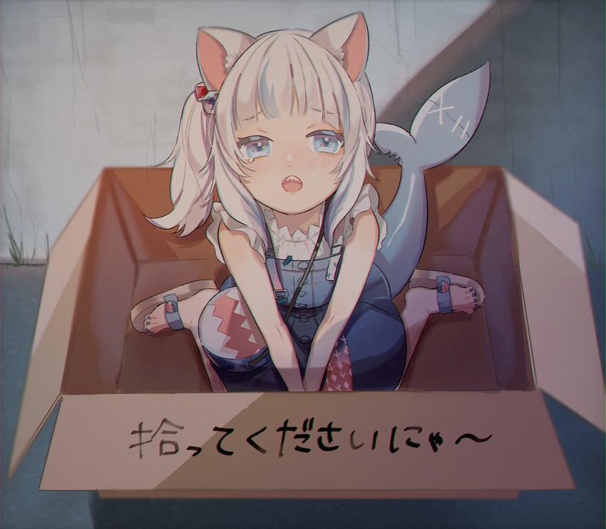 gawr gura (hololive and 1 more) drawn by 852_box