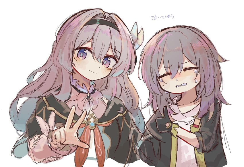 trailblazer, firefly, and stelle (honkai and 1 more) drawn by hara_(nanohara)