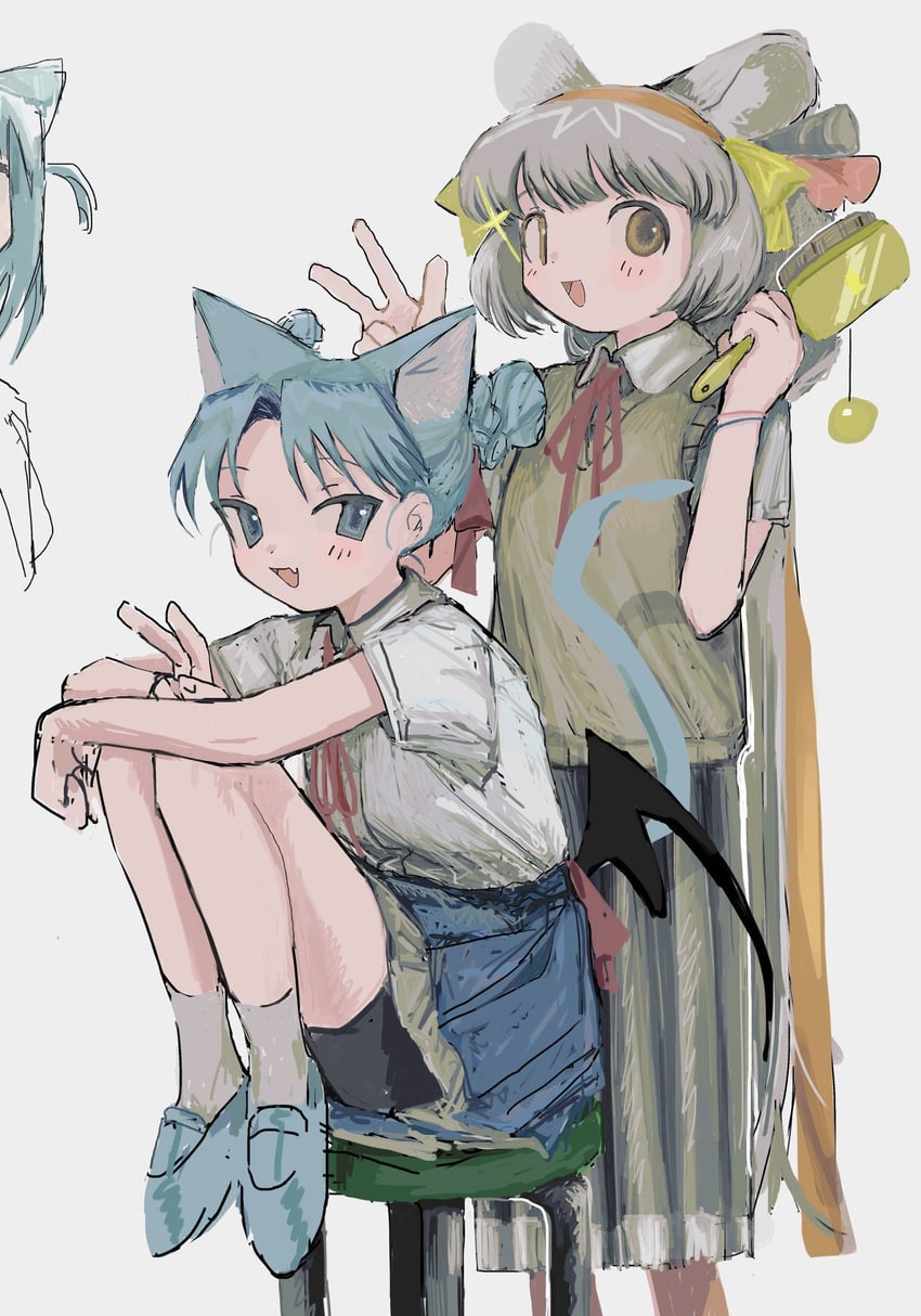 conchelle monyanism and lasagna oichizu (towelket wo mou ichido and 1 more) drawn by morumorumimiri