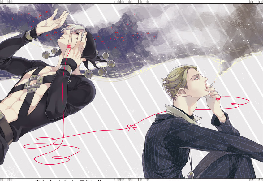 prosciutto and risotto nero (jojo no kimyou na bouken and 1 more) drawn by oketsu_fumio