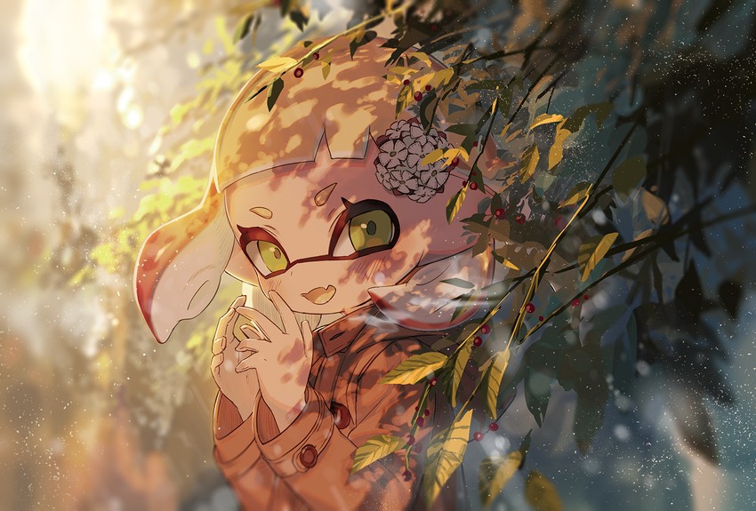 inkling player character and inkling girl (splatoon) drawn by yu-ri_(arium047)
