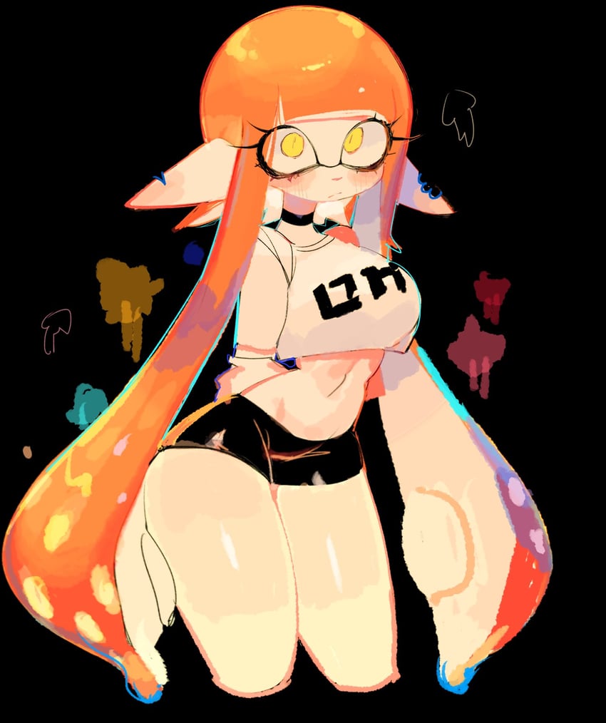inkling player character, inkling girl, and kaori (splatoon and 1 more) drawn by usa37107692