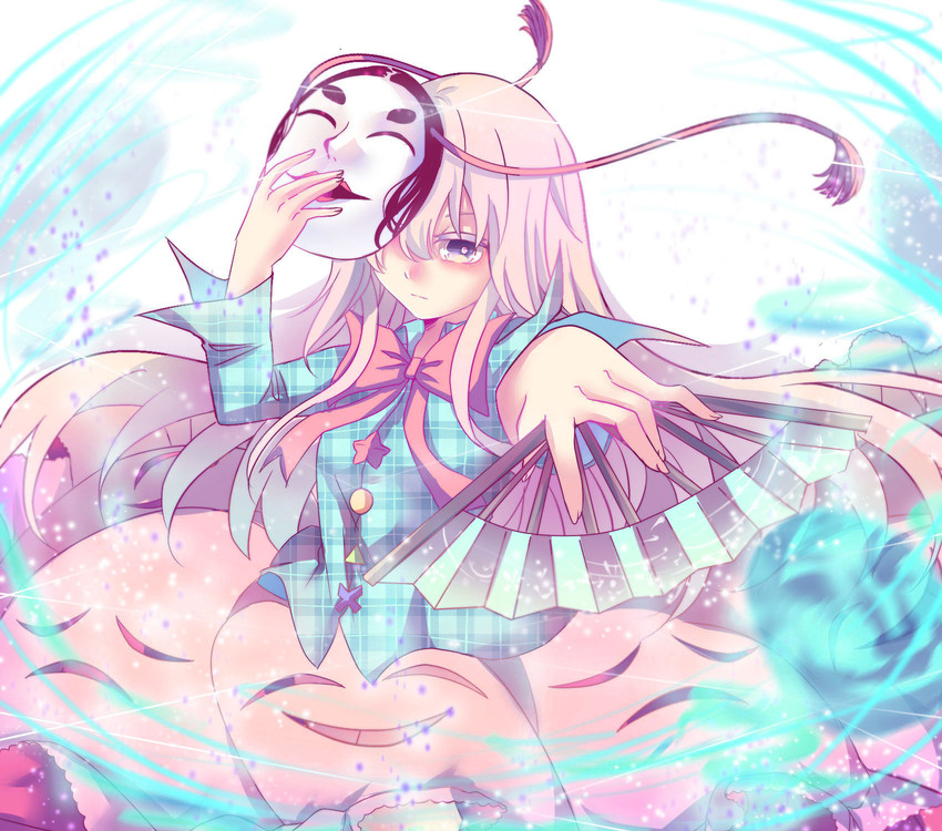 hata no kokoro (touhou) drawn by nga_(ray_ray)