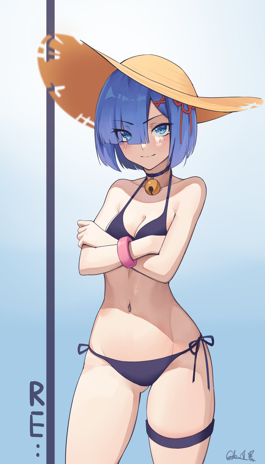 rem (re:zero kara hajimeru isekai seikatsu) drawn by gk_guoke