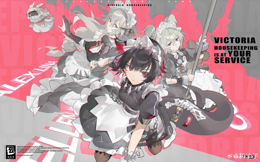 ellen joe, corin wickes, and alexandrina sebastiane (zenless zone zero) drawn by huishazi