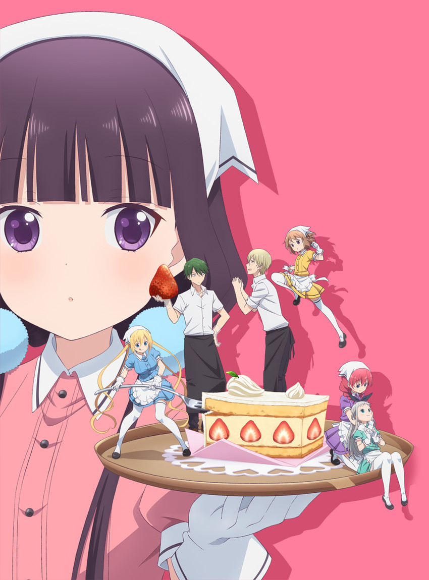 hinata kaho, sakuranomiya maika, hoshikawa mafuyu, kanzaki hideri, amano miu, and 2 more (blend s) drawn by okuda_yousuke