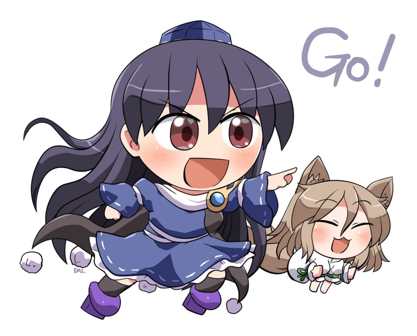 kudamaki tsukasa and iizunamaru megumu (touhou) drawn by rokugou_daisuke