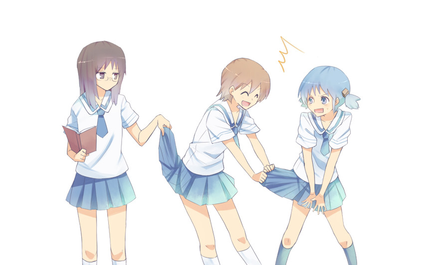 naganohara mio, aioi yuuko, and minakami mai (nichijou) drawn by sou_(tuhut)