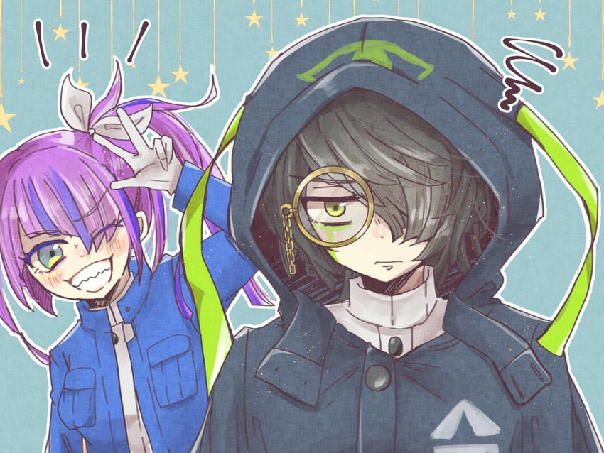 seth burroughs and guillaume hall (master detective archives: rain code) drawn by nabino_(nhkttmoia)