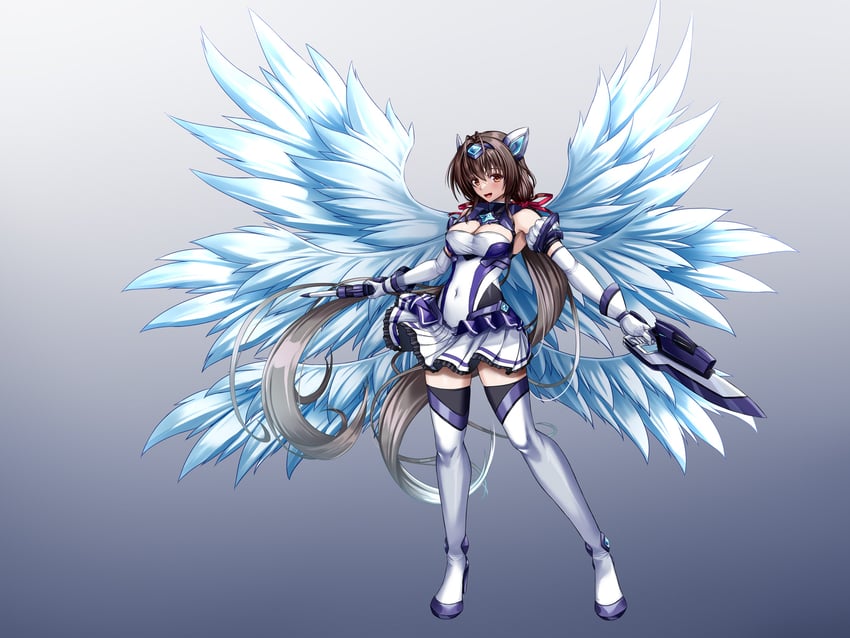 katsuragi souma and exs-tia spica (kouyoku senki exs-tia) drawn by kozu_rokuta