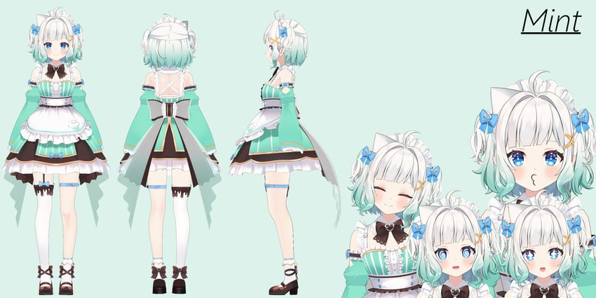 mint fantome (indie virtual youtuber) drawn by fgr_vr