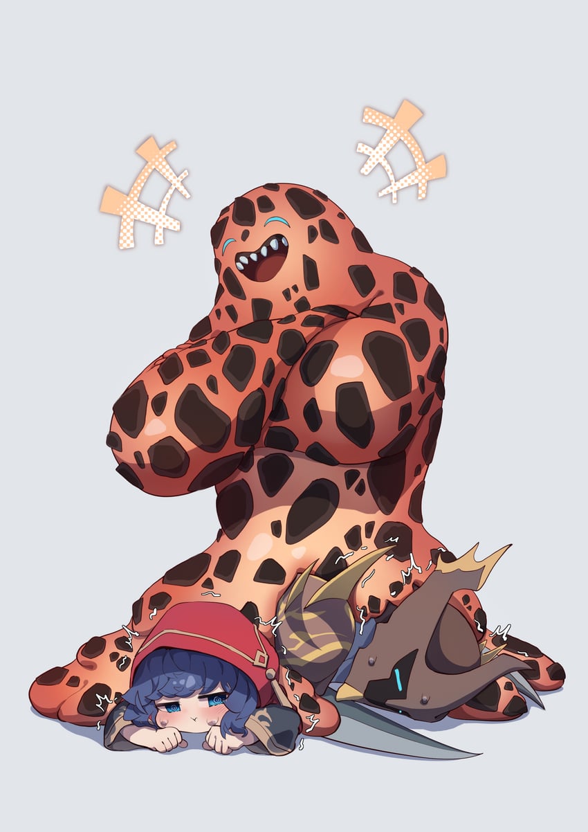 lo the prayers of the voiceless voice, skull guardian protector of the voiceless voice, and lava golem (yu-gi-oh!) drawn by c_civciv