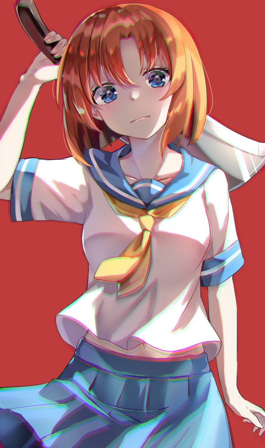 ryuuguu rena (higurashi no naku koro ni) drawn by yuunamida_uyu