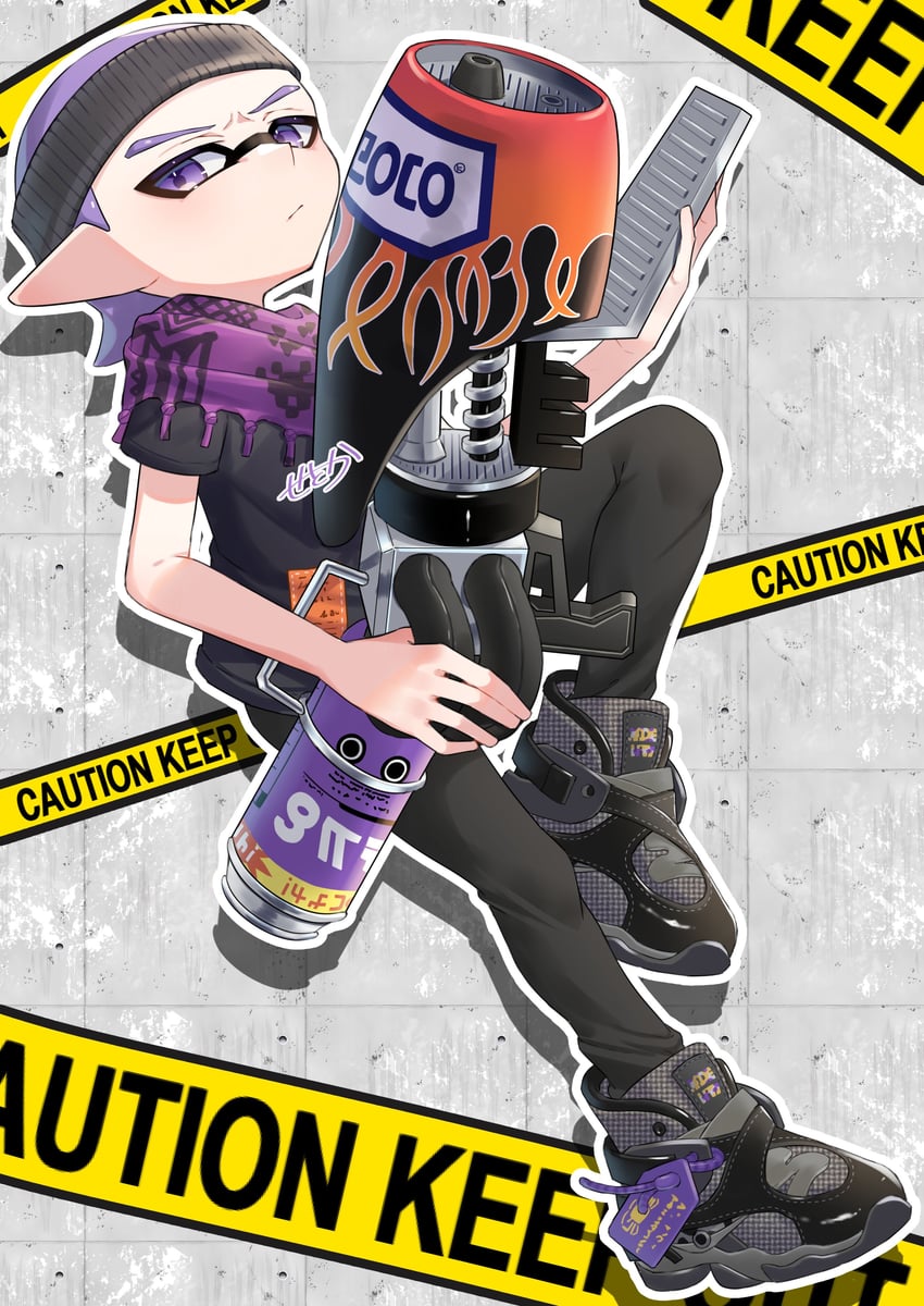 inkling player character and inkling boy (splatoon and 1 more) drawn by amakusa_setoka