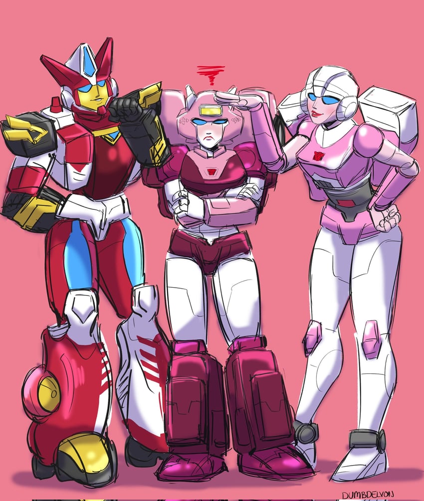 arcee, elita one, and override (transformers and 3 more) drawn by dumbdelvon