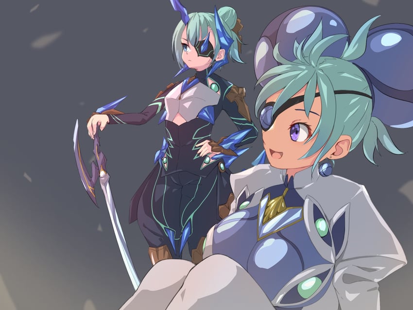 praxis and theory (xenoblade chronicles and 1 more) drawn by tekology