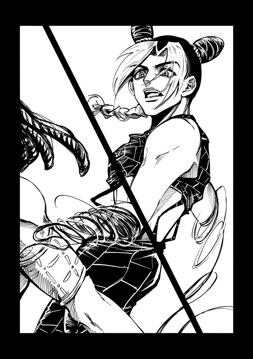 kujo jolyne and ermes costello (jojo no kimyou na bouken and 1 more) drawn by kimeohandream