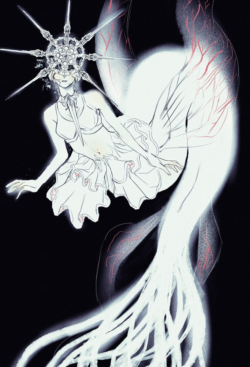 dark sun gwyndolin (dark souls and 1 more) drawn by zunkome