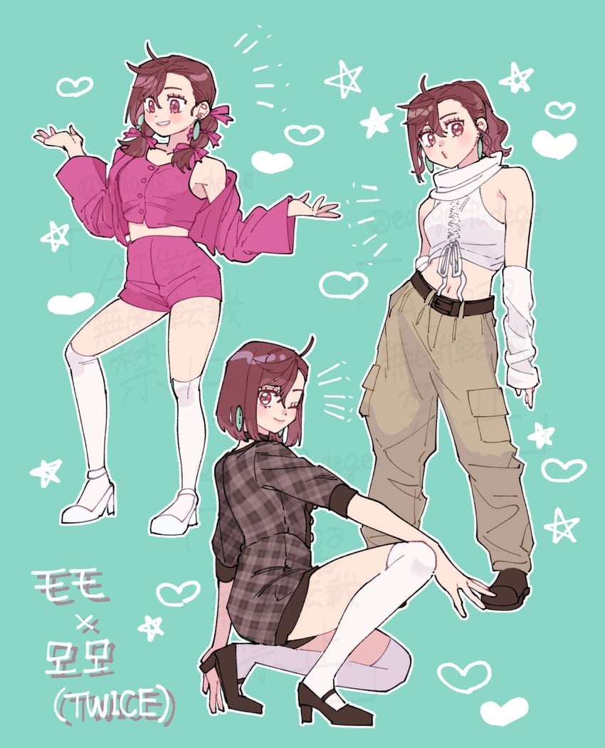 ayase momo and momo (dandadan and 1 more) drawn by nenza_naore