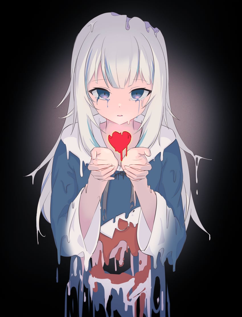 gawr gura (hololive and 1 more) drawn by enderslimek