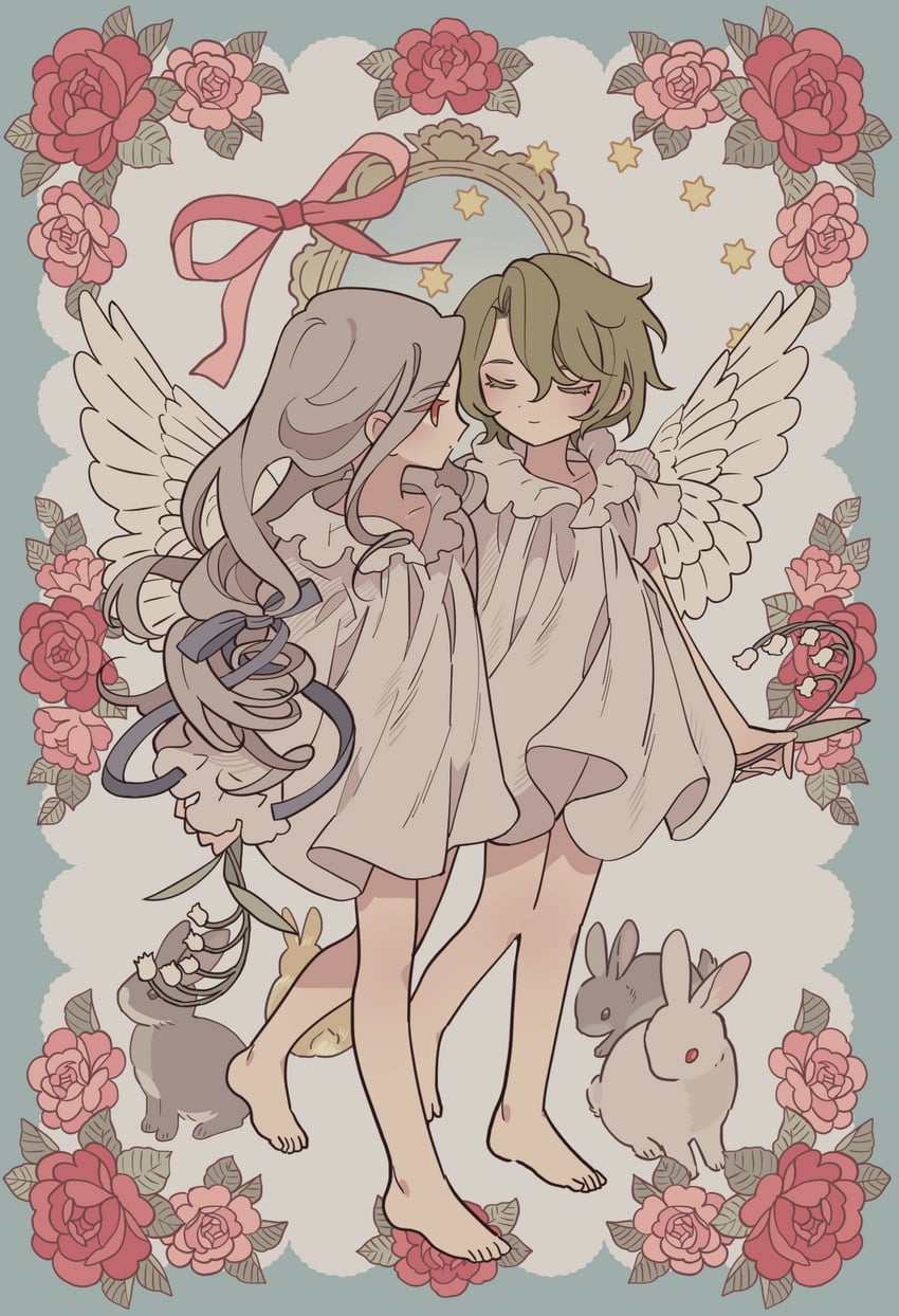 ran nagisa and tomoe hiyori (ensemble stars!) drawn by meremero