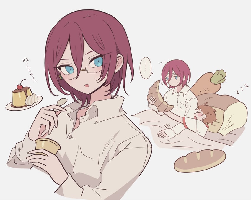 saegusa ibara and tenma mitsuru (ensemble stars!) drawn by meremero