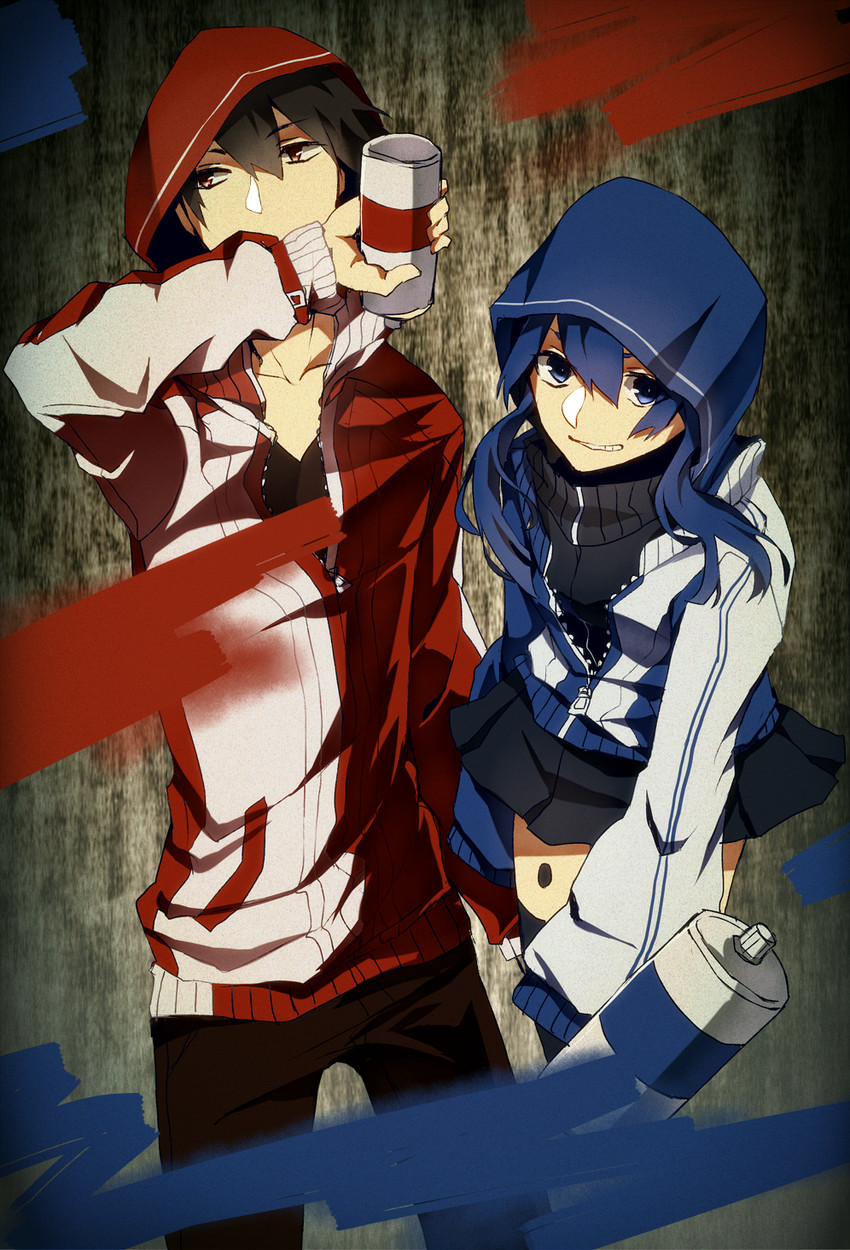 kisaragi shintarou and ene (kagerou project and 1 more) drawn by rara_(pql-amz)