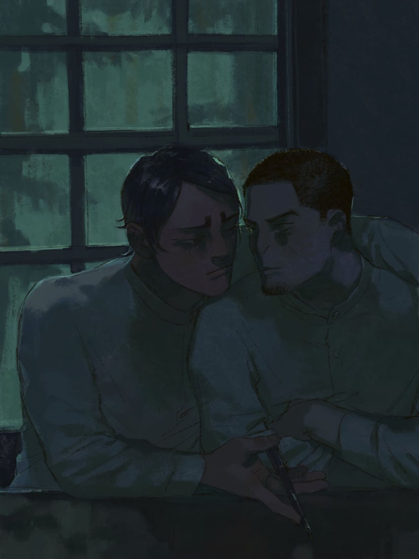tsukishima hajime and koito otonoshin (golden kamuy) drawn by chengongzi123