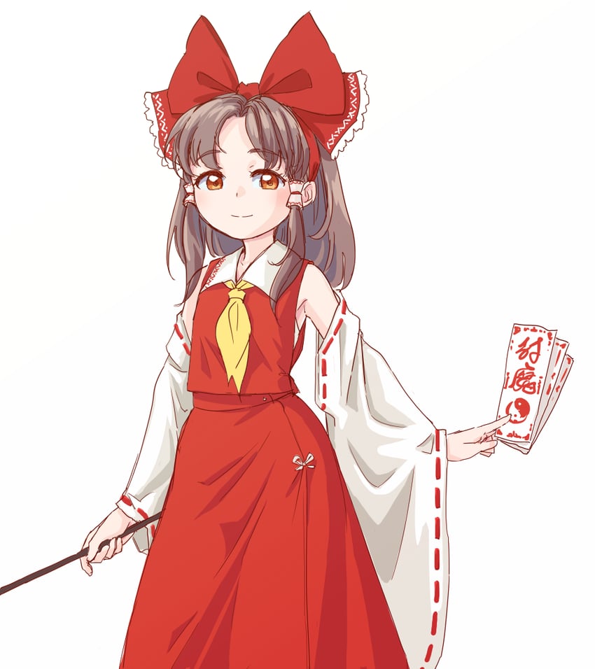 hakurei reimu (touhou) drawn by s-a-murai