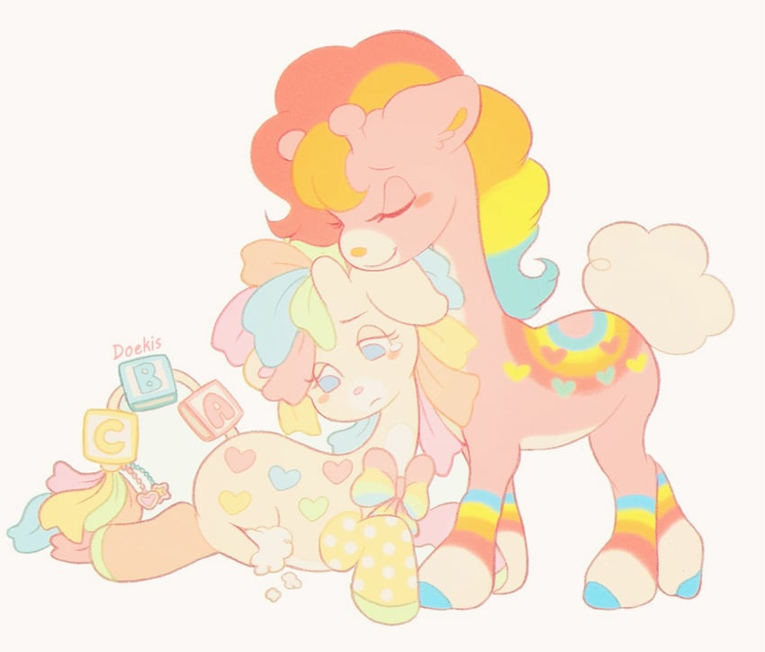 kissy and cuddles (original) drawn by doekis