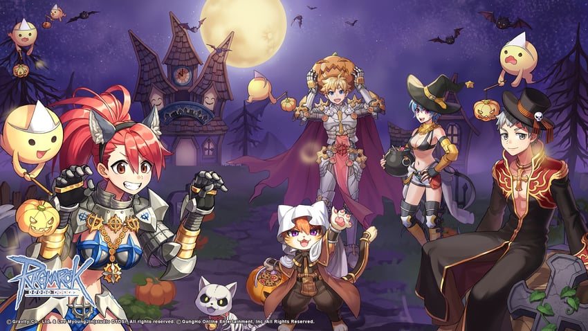 priest, rune knight, summoner, mechanic, royal guard, and 2 more (ragnarok online) drawn by borybob_(gravity)