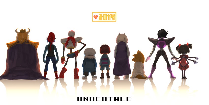 frisk, sans, papyrus, undyne, toriel, and 5 more (undertale) drawn by kashu_(hizake)