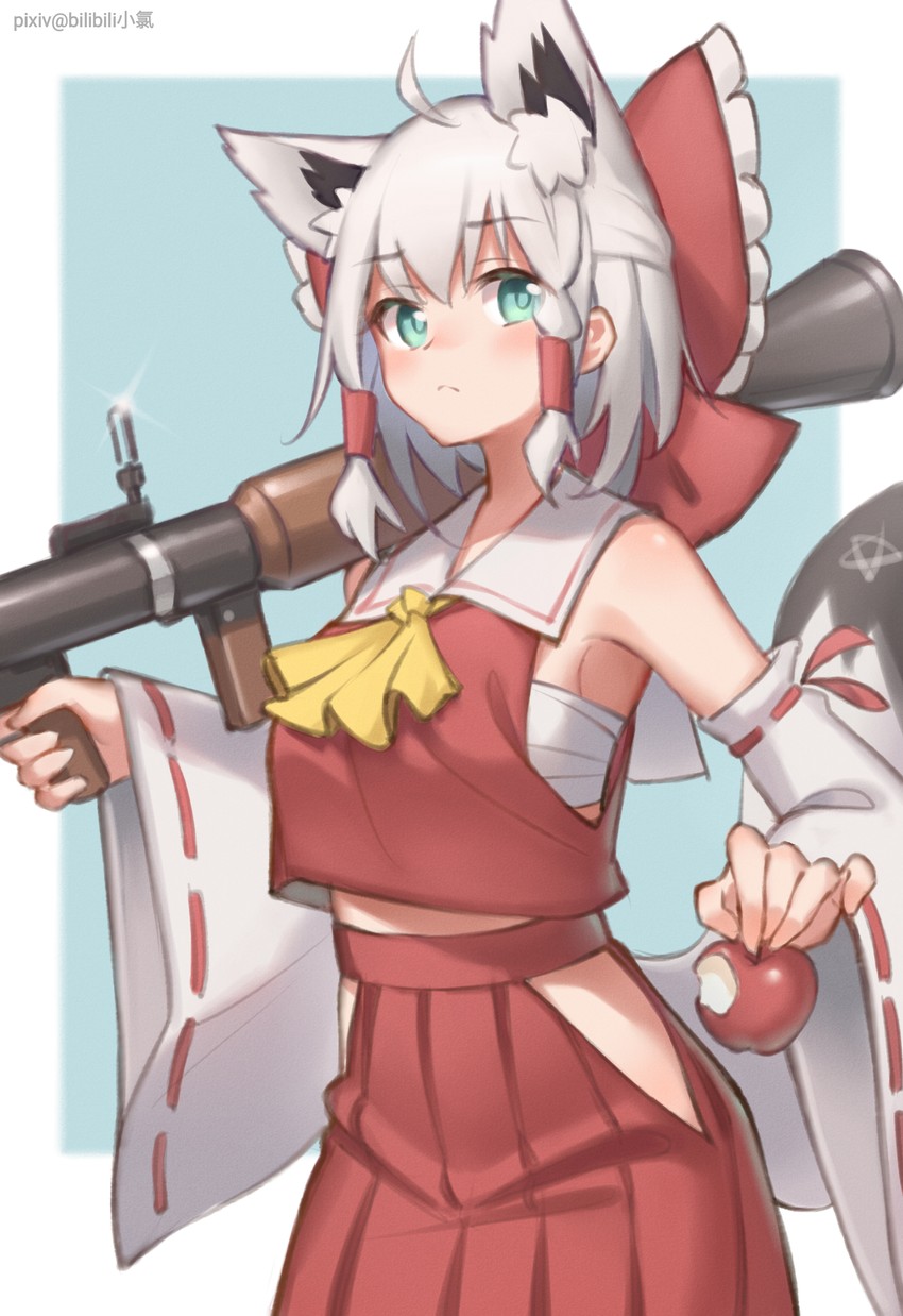 hakurei reimu and shirakami fubuki (touhou and 1 more) drawn by bilibili_xiaolu