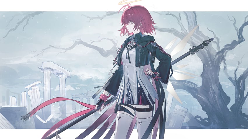 exusiai and exusiai the new covenant (arknights) drawn by echj