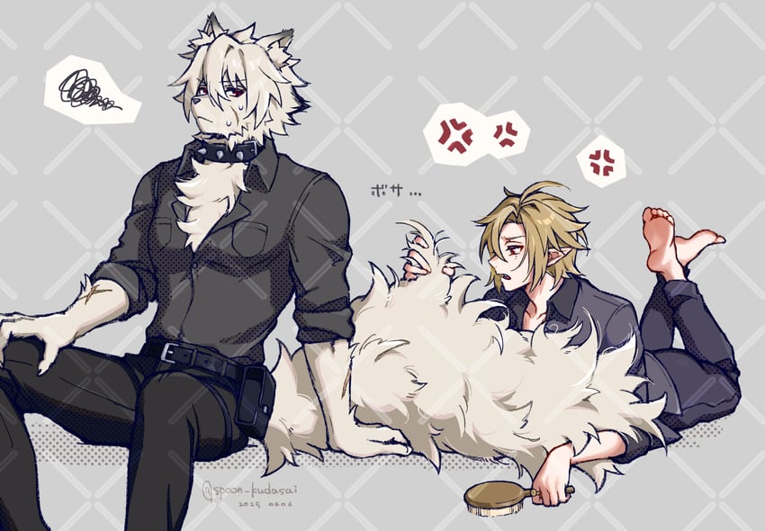 von lycaon and hugo vlad (zenless zone zero) drawn by washidake