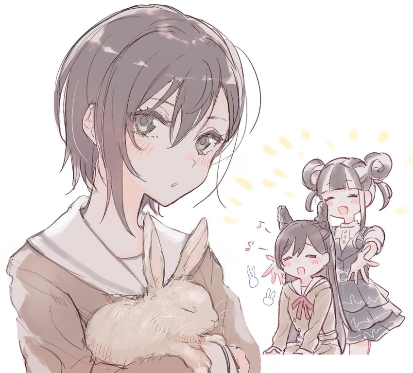 hanazono tae and nyubara reona (bang dream!) drawn by shiontaso