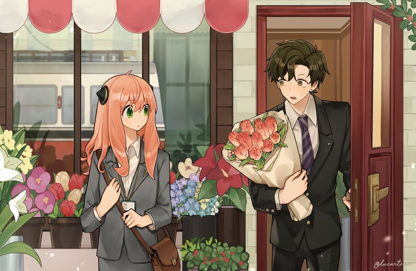 anya and damian desmond (spy x family) drawn by ducartoon