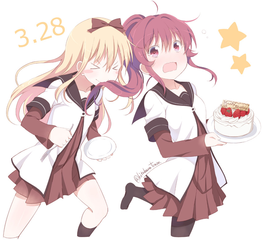 toshinou kyouko and sugiura ayano (yuruyuri) drawn by kitahara_tomoe_(kitahara_koubou)