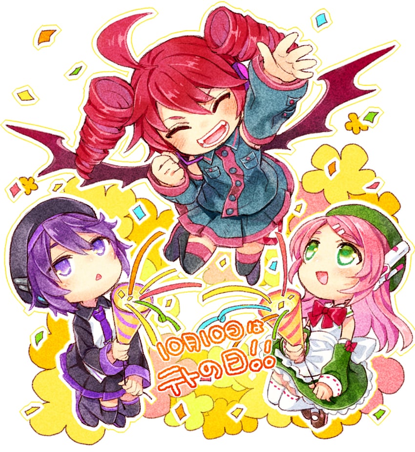kasane teto, utane uta, and momone momo (utau) drawn by renta_(deja-vu)
