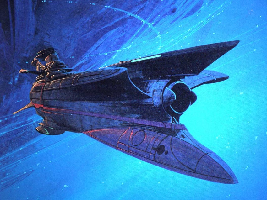 uchuu senkan yamato and 1 more drawn by syd_mead