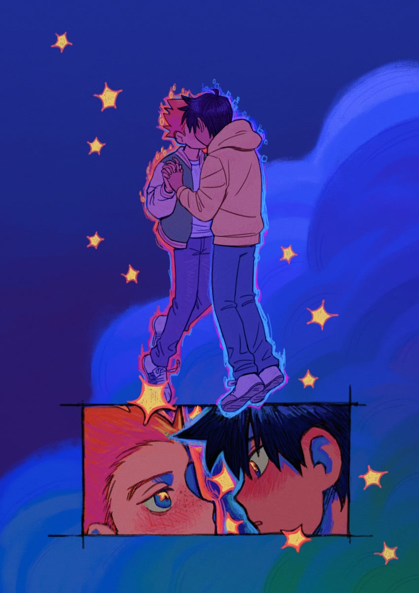 kageyama ritsu and suzuki shou (mob psycho 100) drawn by leunfer