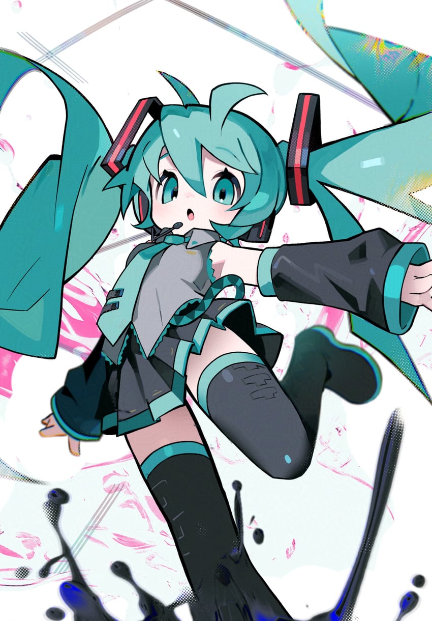 hatsune miku (vocaloid) drawn by morizo_(morizoshop)
