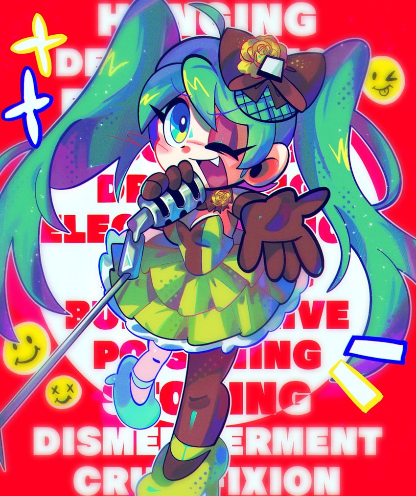 hatsune miku (vocaloid and 2 more) drawn by petzcatz2