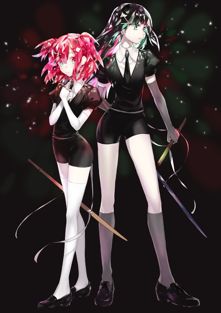 kurosawa dia and kurosawa ruby (love live! and 2 more) drawn by sudach_koppe