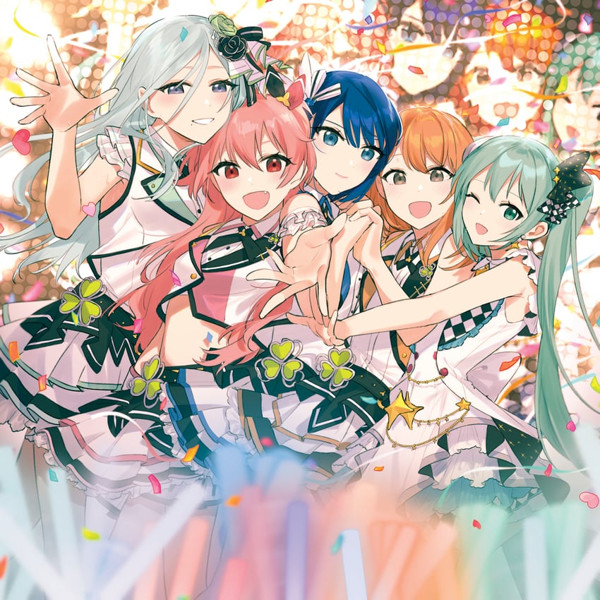 hatsune miku, hanasato minori, kiritani haruka, momoi airi, hinomori shizuku, and 1 more (vocaloid and 1 more) drawn by rizu033