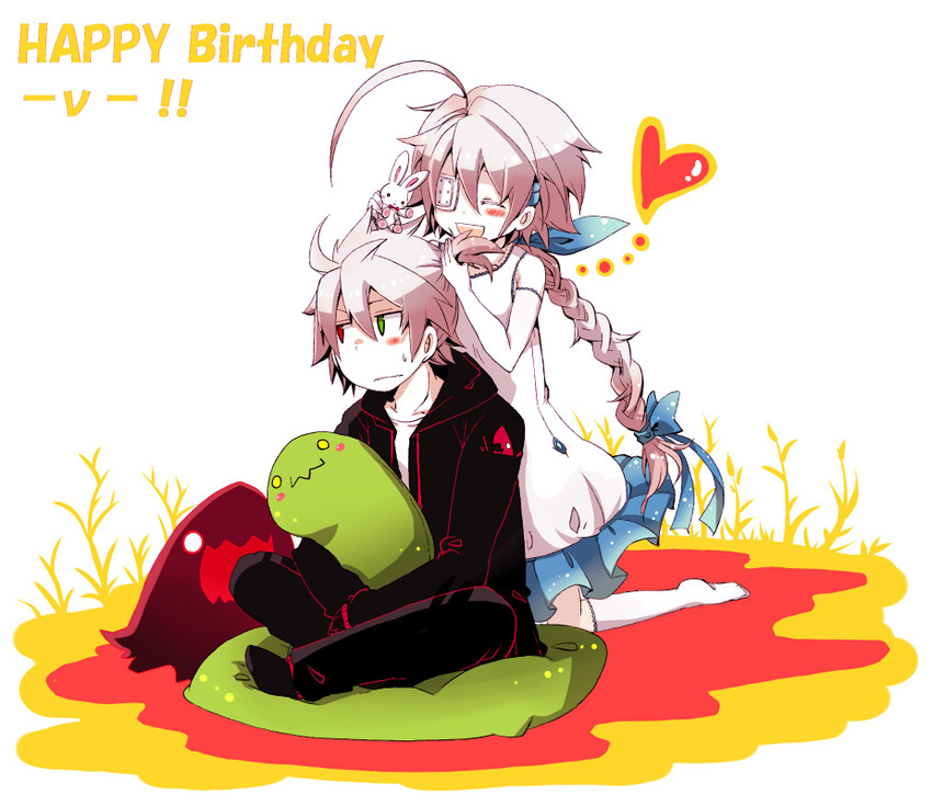 ragna the bloodedge, nu-13, and dead spike (blazblue) drawn by kuro_yuzu