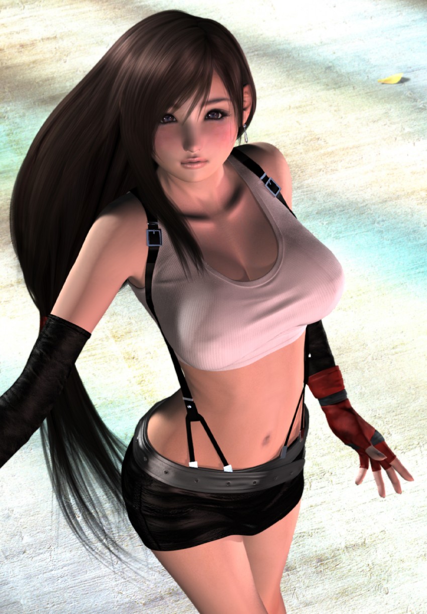 tifa lockhart (final fantasy and 1 more) drawn by hinemaru